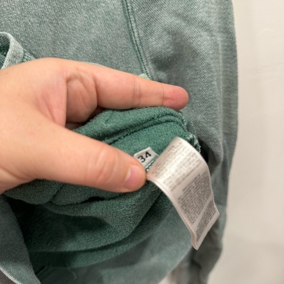 Juicy Couture Made in USA Green Washed Full Zip Sweatshirt Hooded Size P - Picture 6 of 8